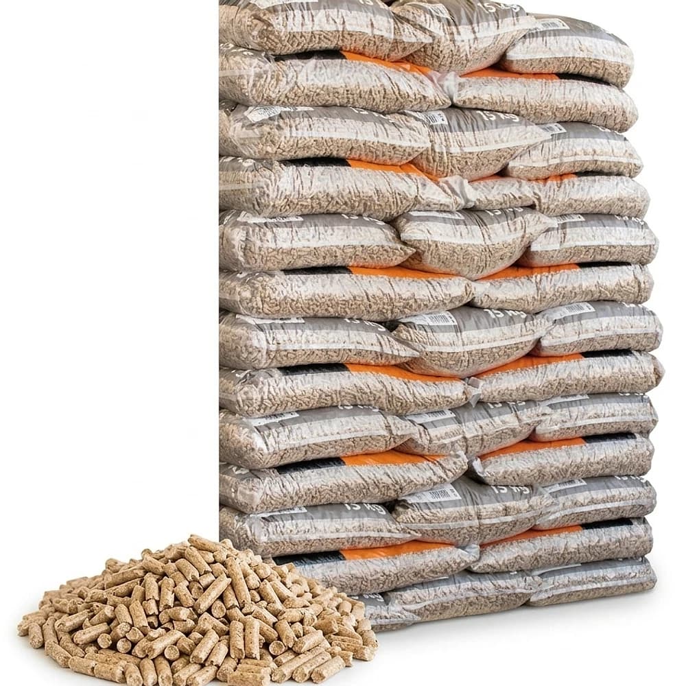 Granulés HEIZFUXX, gris, 65 sacs de 15 kg — Comme à l'ancienne