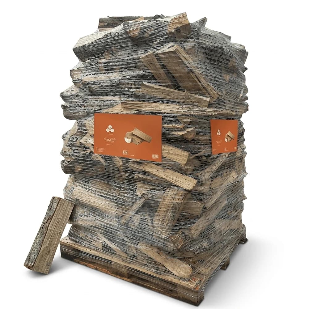 Bûches 40 cm, palette 800 kg, feuillus — Comme à l'ancienne