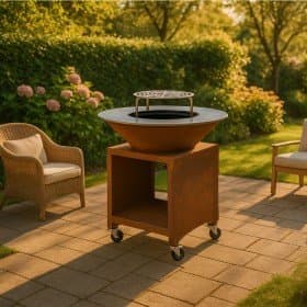 Brasero Corten 100 cm Plaque Inox 304