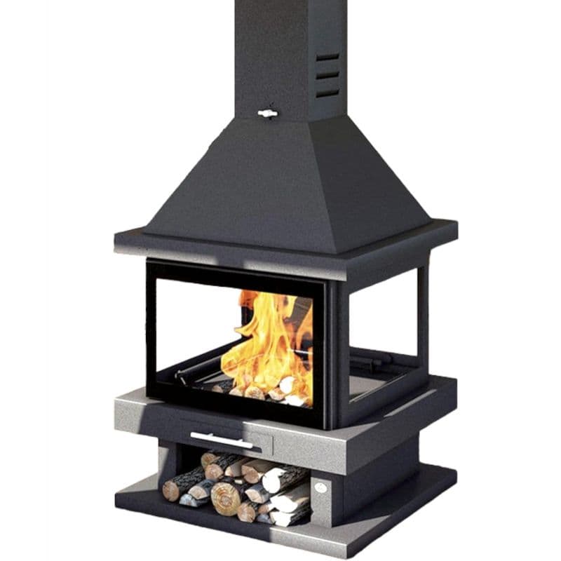 Poêle à bois FIREMATIC Oregon - Cheminée centrale