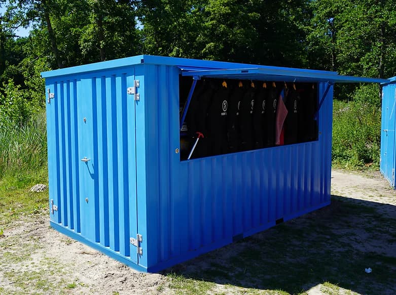 Faltbarer Behälter 3 x 2 Meter Blauer RAL 5012