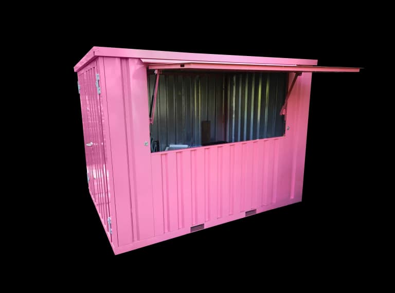 Faltbarer Container Bar 4 × 2 Meter Pink RAL 3014