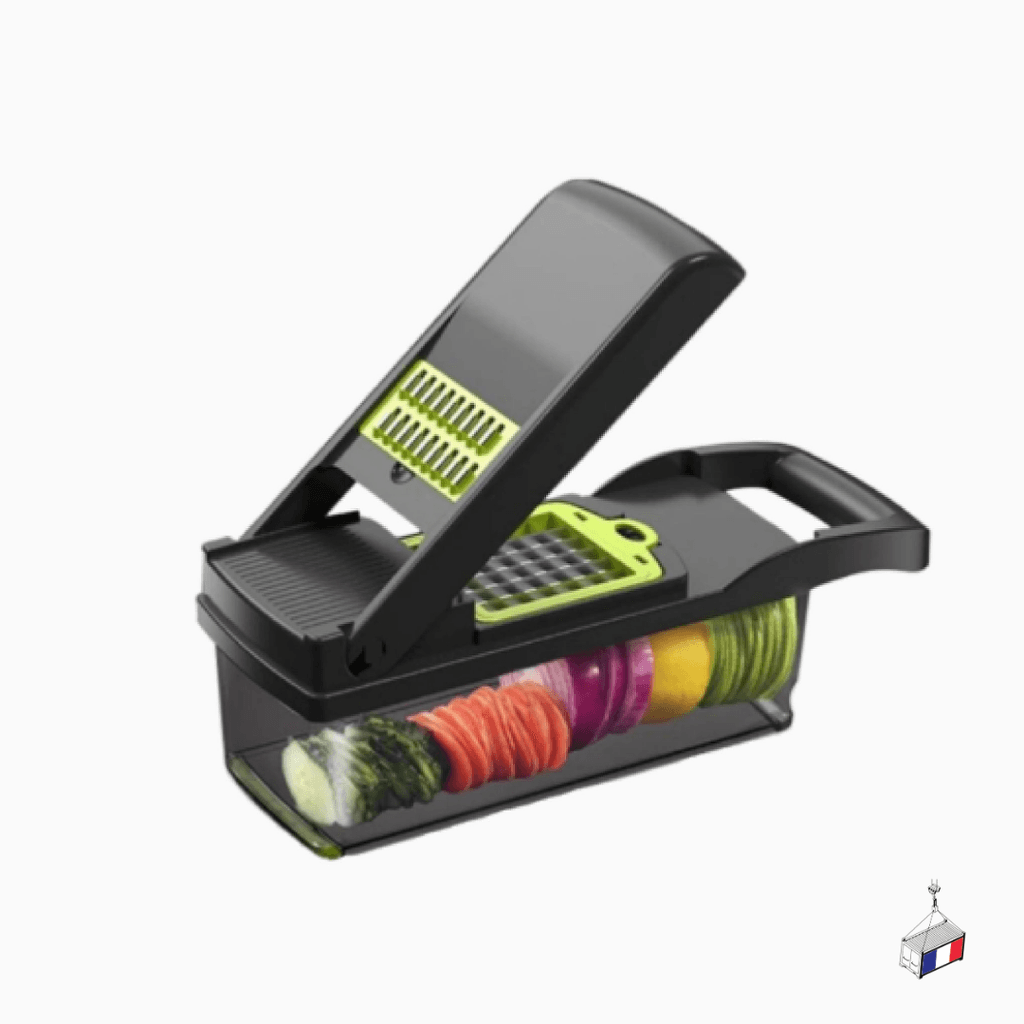 COUPE LÉGUME MULTIFONCTIONS 12 EN 1 - Trancheur De Légumes - Coupe Légumes Manuel - Mandoline de Cuisine Professionnelle Trancheuse