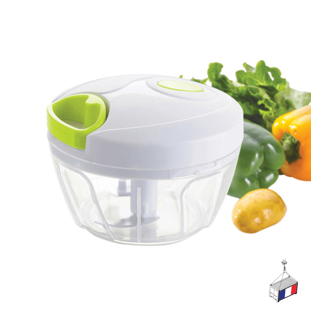 Hachoir manuel - Lames en acier inoxydable - Hachoir de Cuisine - multi-hachoir pour légumes/viande,