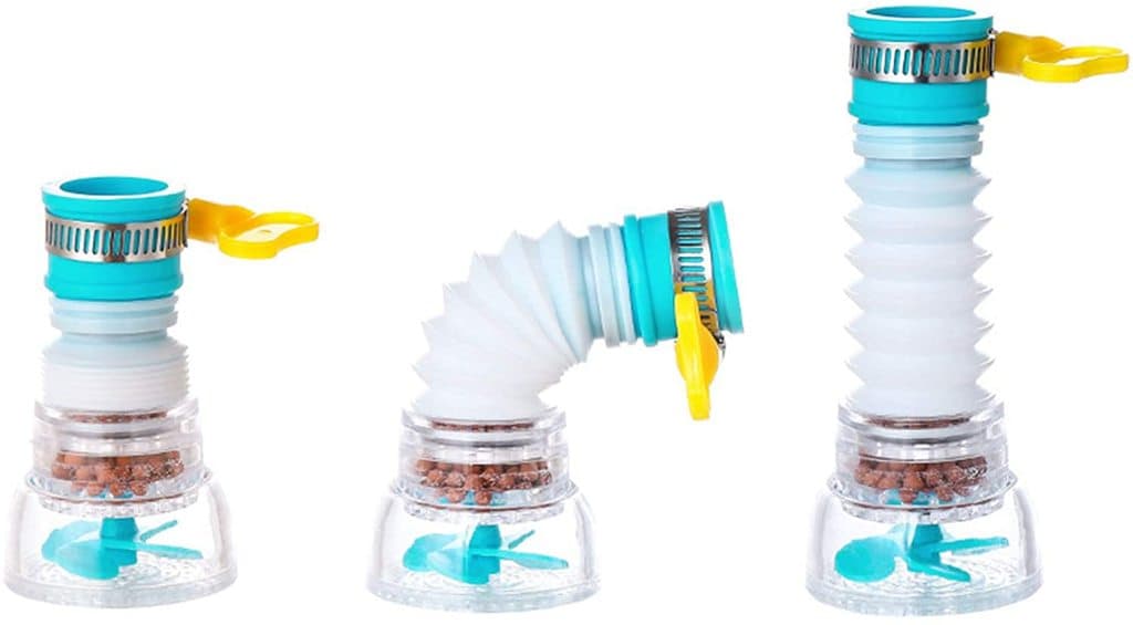 Filtre à eau pour robinet de cuisine - purificateur d'eau avec matériau ultra-absorbant - filtre de robinet à montage longue durée avec commutateur -