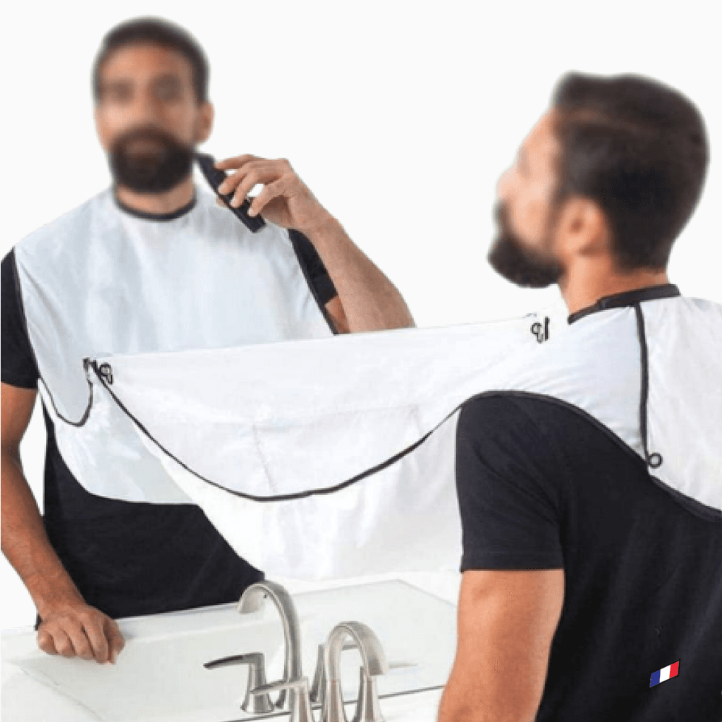 Tablier à Barbe, Bavoir à Barbe pour Homme, Cape de Barbier avec Ventouse, Gardez Votre Salle de Bain Propre