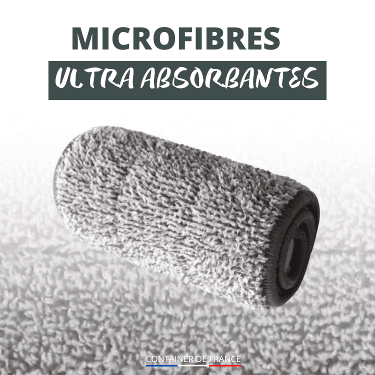 6Pcs Super absorbant recharges de balais - Microfibres de tête de vadrouille - Têtes de rechange pour balai serpillère