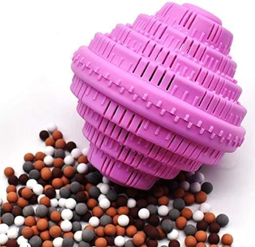 Boules de Lavage - Gargouille Lavage Linge avec Perles en Céramique - Laver sans Lessive - Lessive économique et écologique Rose