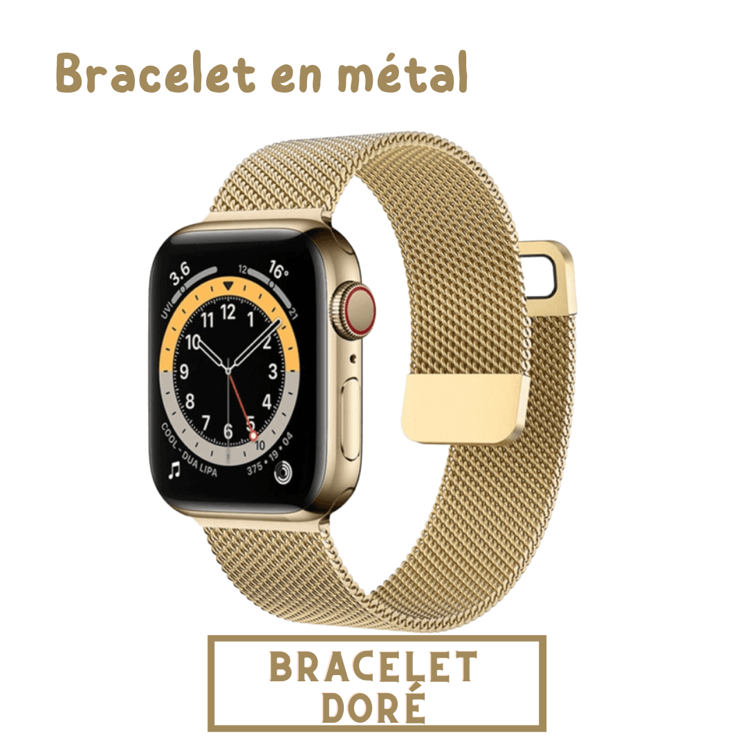 Les bracelets en métal pour montre connectée Argenté