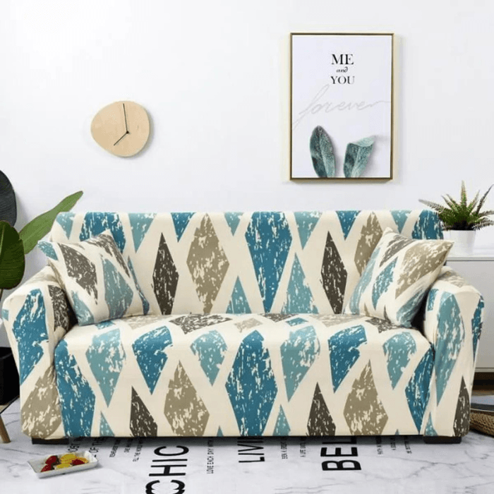 Housse de canapé extensible – Océan Taille 3 (185 à 230 CM)