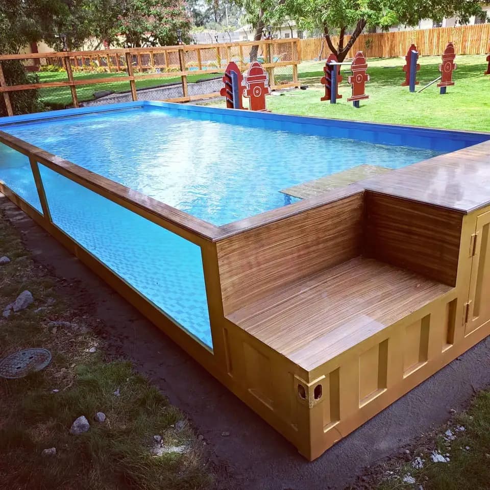 Piscina Contenedor Prefabricada de 20 Pies – Premium para Exterior