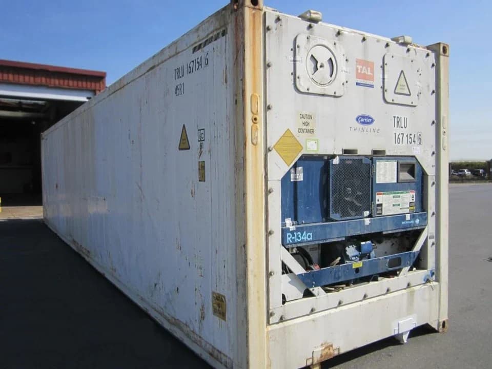 Contenedor Frigorífico Marítimo Usado de 40 Pies HC – Gran Capacidad y Temperatura Controlada