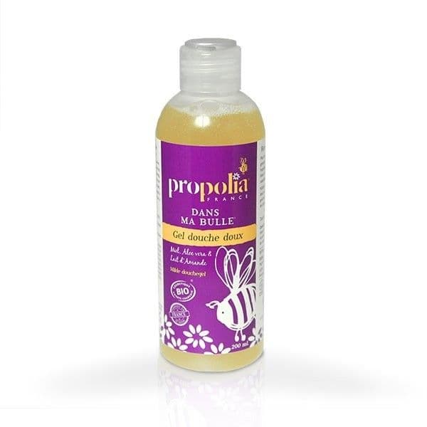 Gel Douche Doux Bio - Miel, Aloe Vera & Lait d'Amande - 200 ml - Propolia