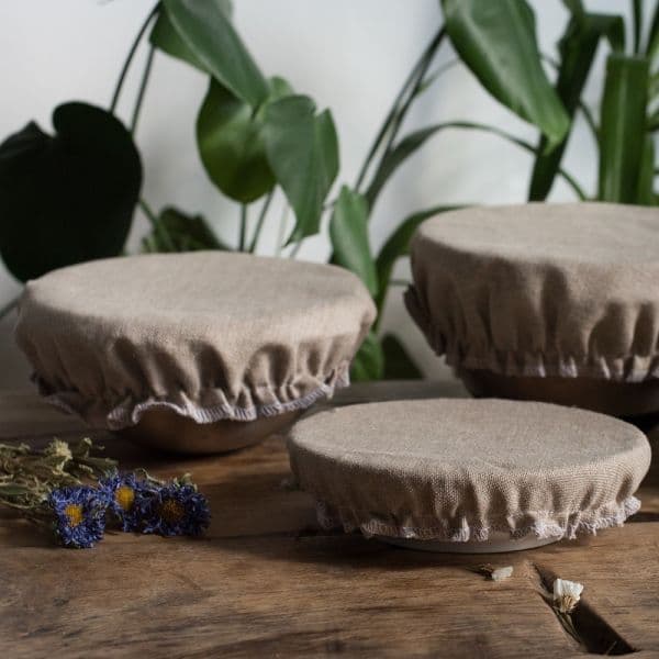 Couvre plat lavables en lin Bio - Lot de 3 - ZOESSENTIELS