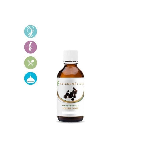 Huile essentielle Poivre Noir - 10 ml - KB Cosmétique