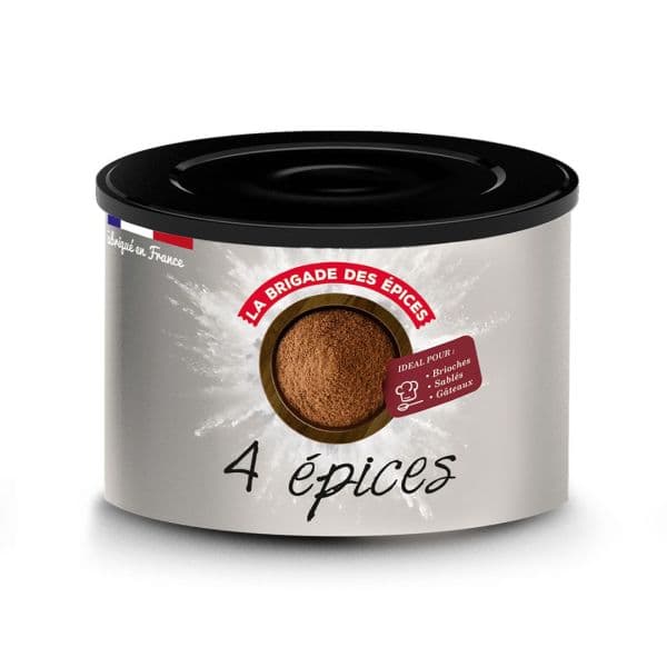 Mélange Quatre-Épices en poudre (Girofle, Poivre noir, Muscade et Cannelle) 80g - La Brigade des Épices