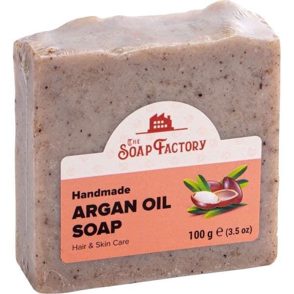 Savon Ă l'huile d'argan artisanal - Visage, corps et cheveux - 100 g - The Soap Factory