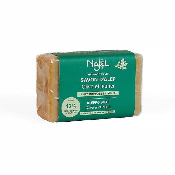 Savon d'Alep à l'Olive & Huile de Baie de Laurier 12% - 100g - Najel