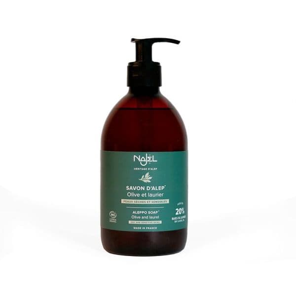 Savon Liquide Alep Baies de laurier Bio - 500ml - Najel
