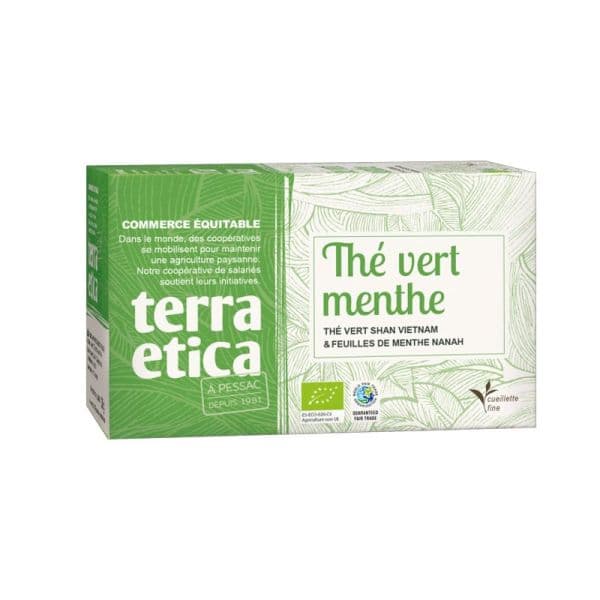 Thé Vert Shan Menthe Bio - 20 sachets - Terra Etica