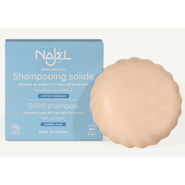 Shampoing Solide Bio au beurre de Karité et huile d'Olive - 75g - Najel
