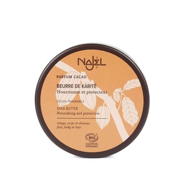 Beurre de Karité Bio parfum Cacao - Visage, corps et cheveux - 100g - Najel