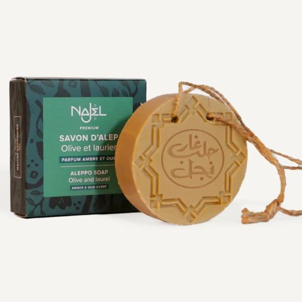 Savon d'Alep Ambre et Oud - 150g - 100% Naturel - Najel