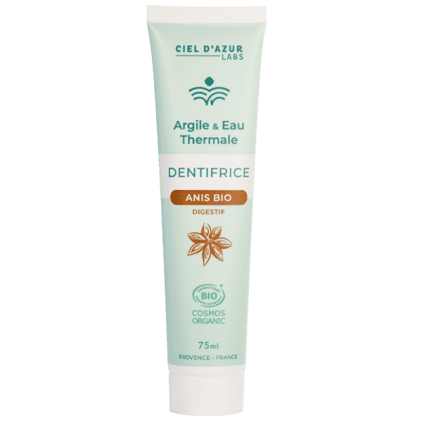 Dentifrice Argile Blanche, Eau Thermale & Anis Etoilé Bio - 75 ml - Argile & Eau Thermale