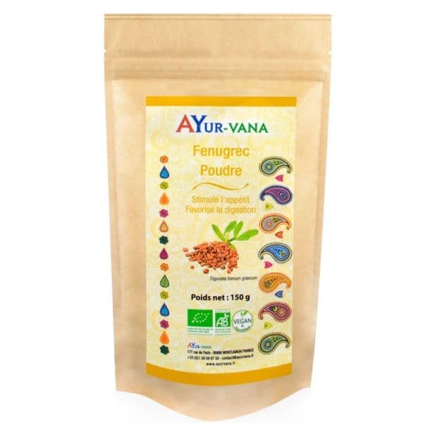 Fenugrec en poudre Bio (Methi) - 150g - Ayur-Vana