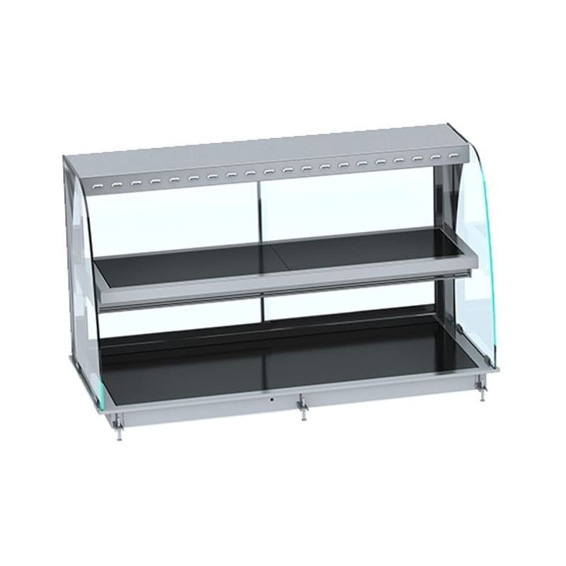 DROP-IN VITRINE COURBEE CHAUFFANTE AVEC PLAQUE VITRO CERAMIQUE NOIR