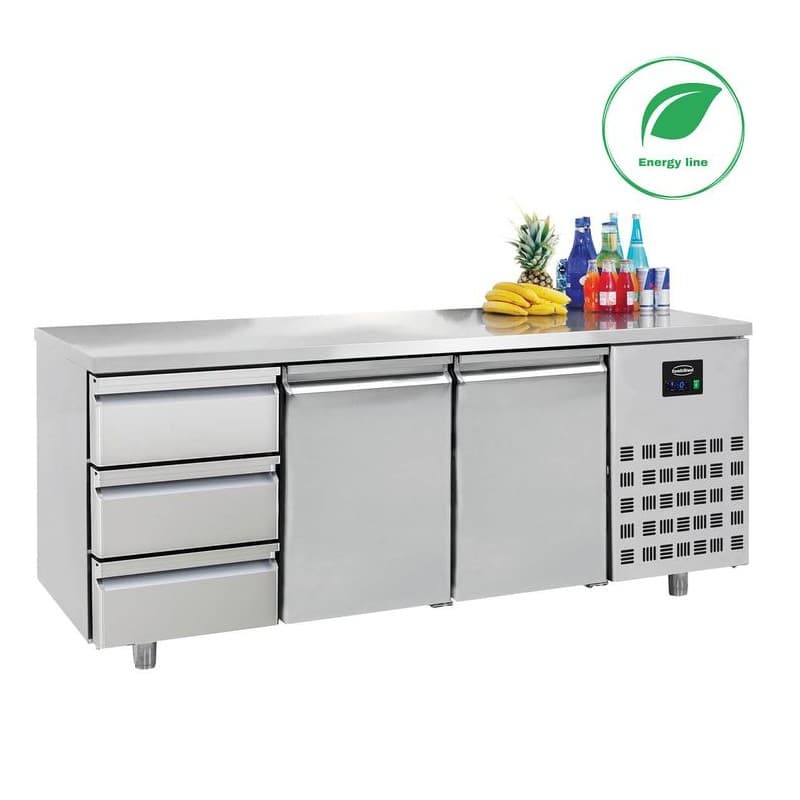 700 TABLE RĂFRIGĂRĂE 2 PORTES 3 TIROIRS ENERGY LINE COMBISTEEL