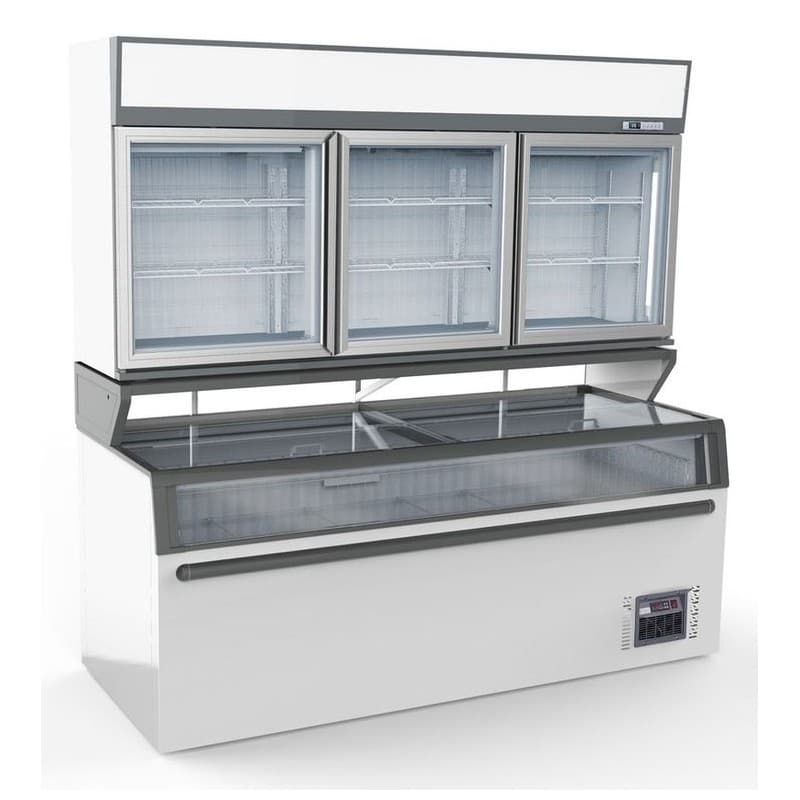 CHAMBRE MURALE FRIGORIFIQUES BLANC 3 PORTES EN VERRE COMBISTEEL