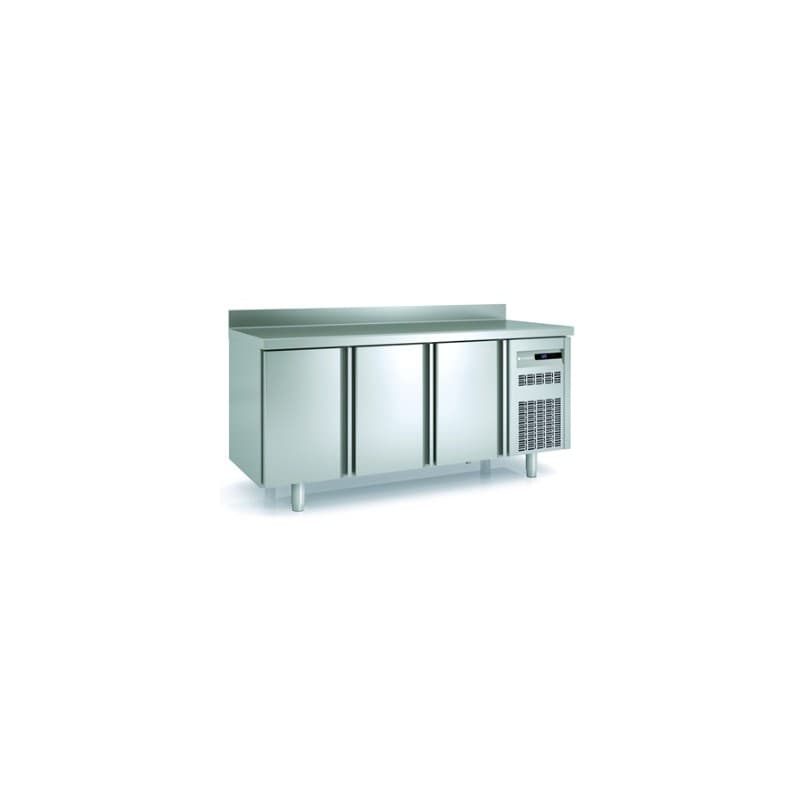 Table réfrigérée négative GN 1/1 série 700 3 portes pleines avec doss