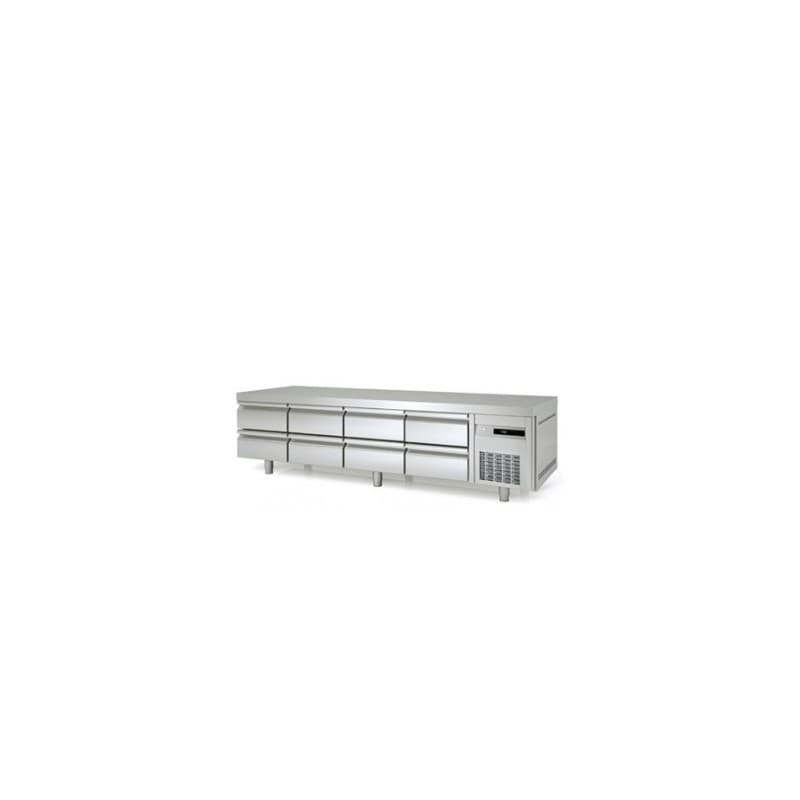Meuble soubassement positif 700 2x4 tiroirs GN1/1 CORECO