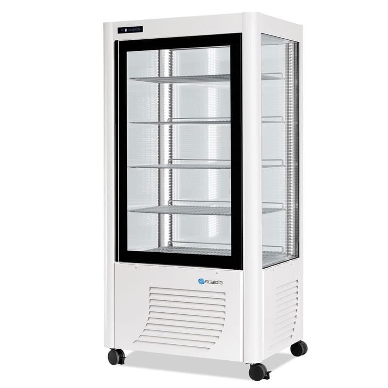 Vitrine 4 faces positive plateaux fixes SCAIOLA