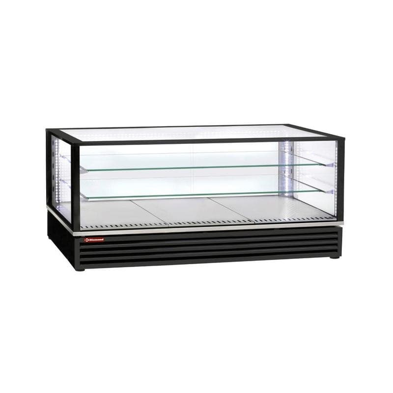 Vitrine panoramique ventilée 3 niveaux Noire 1185 DIAMOND