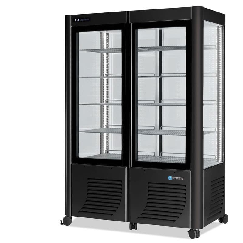 Vitrine 4 faces Positive 8 Plateaux fixes SCAIOLA