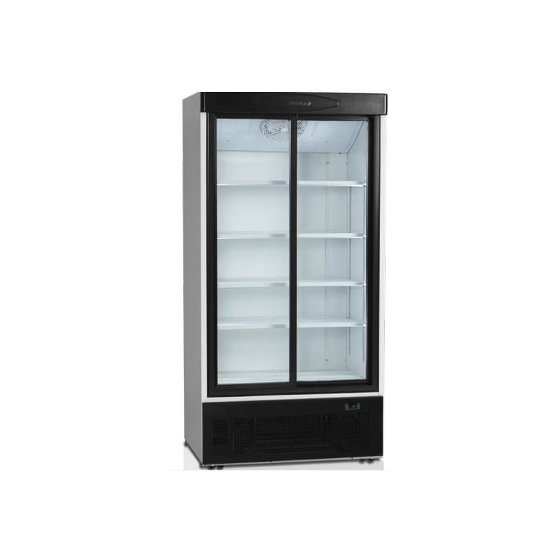 Réfrigérateur vitré à 2 portes coulissantes - 540L TEFCOLD