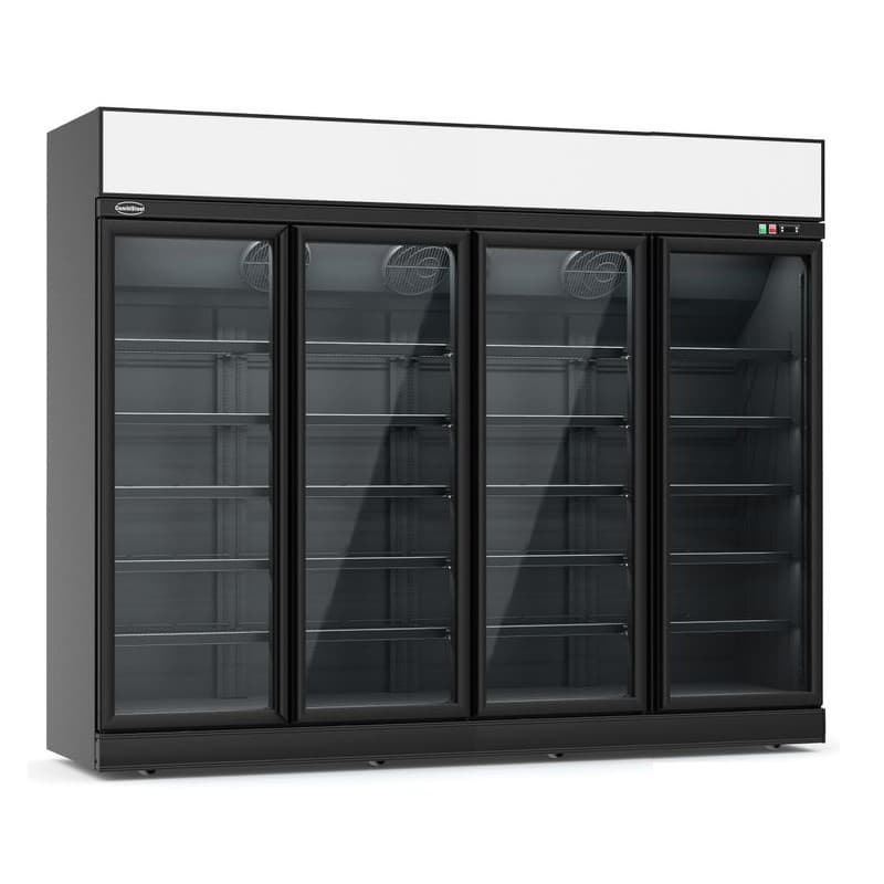 RÉFRIGÉRATEUR 4 PORTES EN VERRE NOIR INS-2060R BL *TRANSPORT SUR D