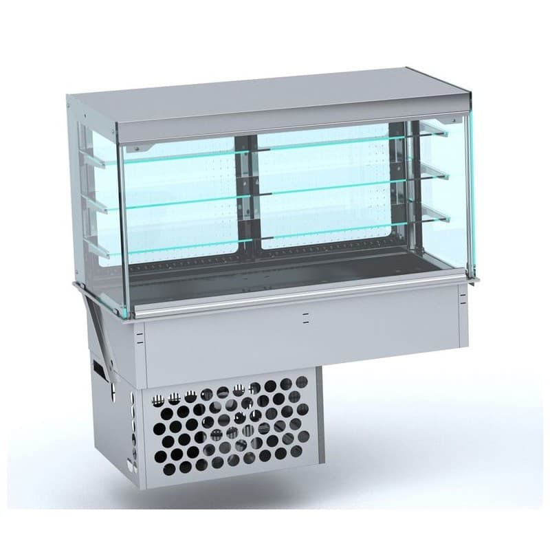 DROP-IN VITRINE CUBIQUE RÉFRIGÉRÉE - FERMÉ 5/1 COMBISTEEL