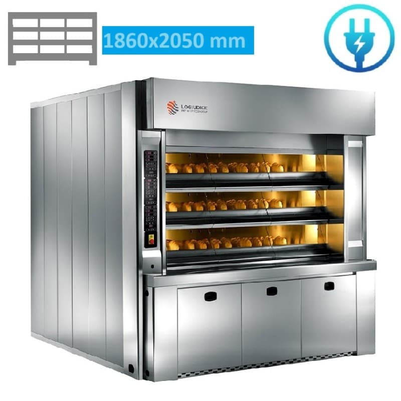 Four a sole électrique 9 Bouches de 62 - L 186 x P 205 LOGIUDICE FORNI