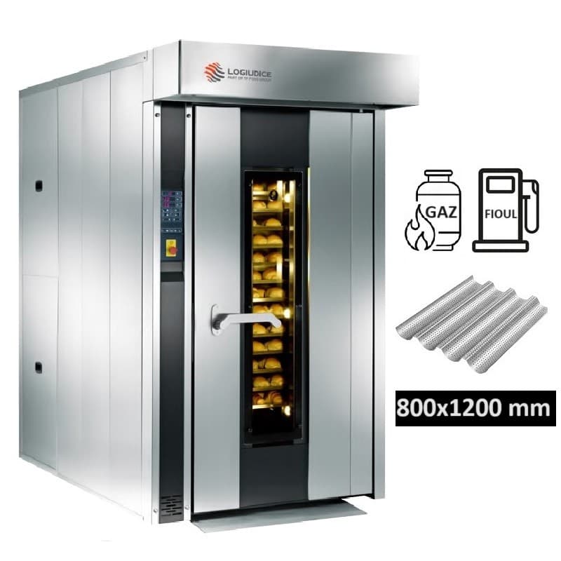 Four rotatif Gaz-Fioul VORTEX 18 Plaques 800x1200 LOGIUDICE FORNI