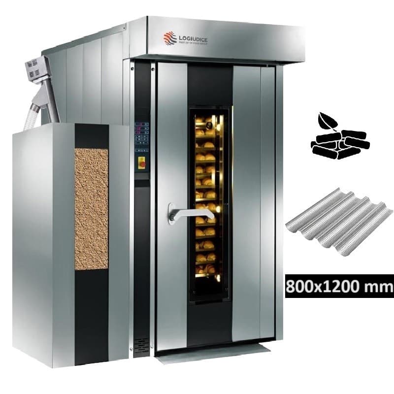 Four rotatif à granulé de bois ROTOR VORTEX 800x1200 LOGIUDICE FORNI