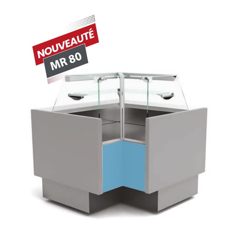 Vitrine d'exposition MR80 Vitre Droite Coin Fermé Tecnodom