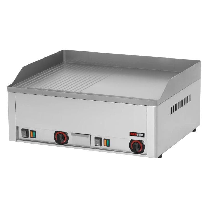 Plaque à snacker 1/2 lisse 1/2 rainurée électrique REDFOX