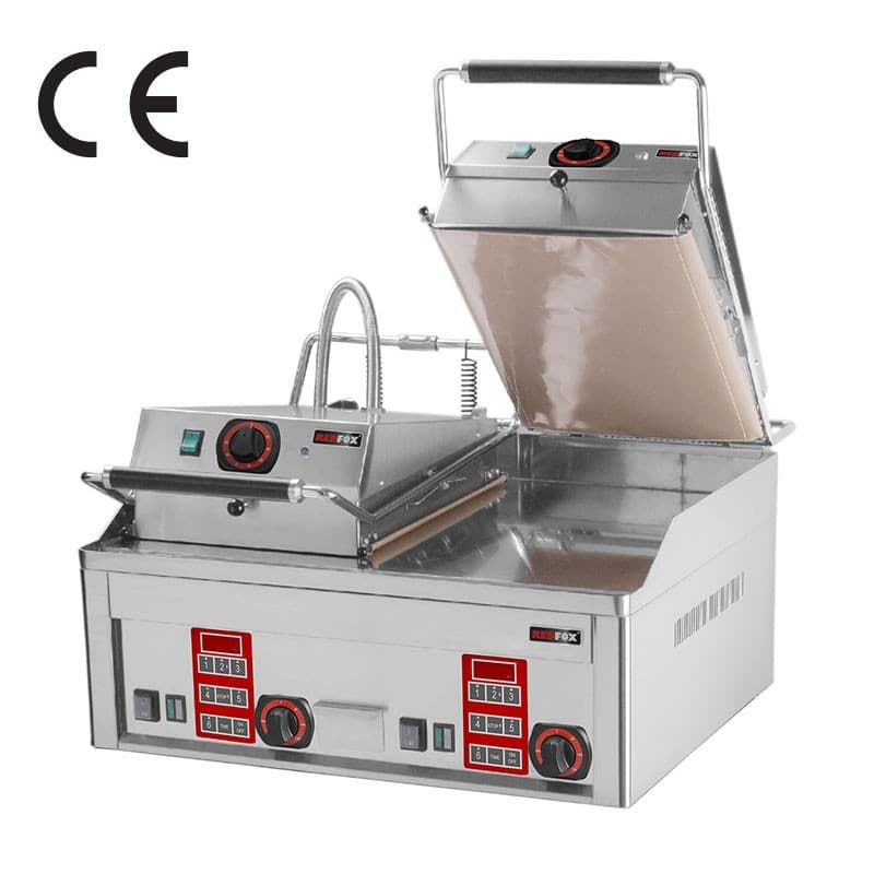 Clam-grill steak électrique avec un minuteur numérique et deux p