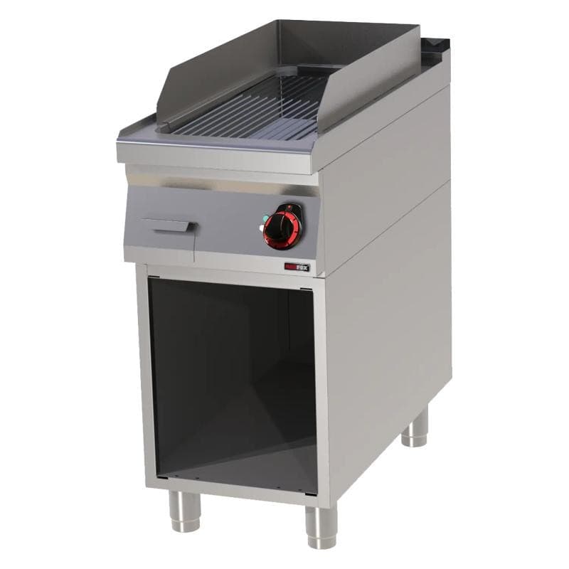 Plaque rainurée chromée élèctrique sur baie libre REDFOX