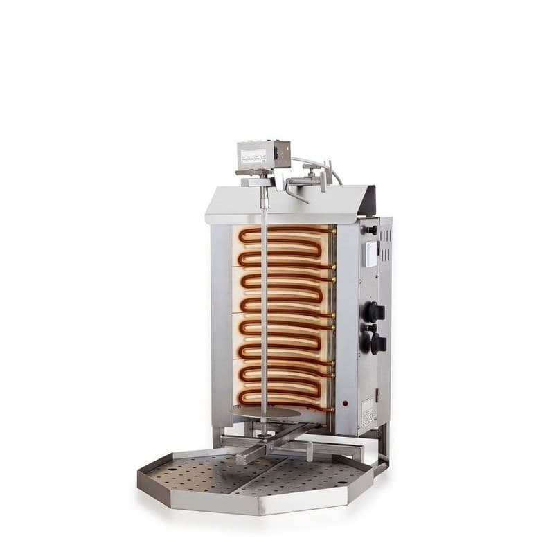 GYROS GRIL ELECTRIQUE MOTEUR AU-DESSUS 4 ZONES DE CHAUFFAGE COMBISTEEL