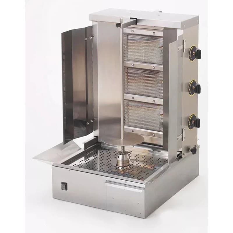 Machine kebab gaz - Broche 600 mm - 25 kg de viande ROLLER GRILL
