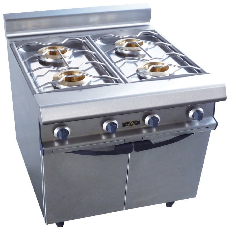 Fourneau à Gaz 4 Feux Nus 9 kW sur placard fermé CAPIC